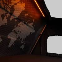 Innebygd LED-lys i Skycamp 4.0 med ravgult lys
